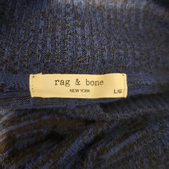 Rag & Bone Polyester Sweater For Women's Color Blue/Black Size Large - Picture 6 of 7